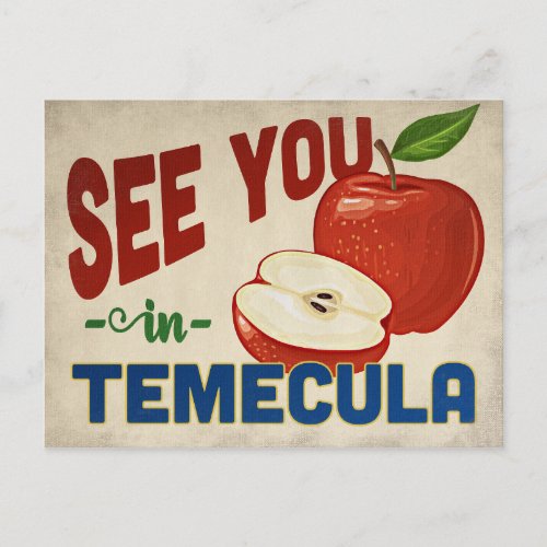 Temecula California Apple _ Vintage Travel Postcard
