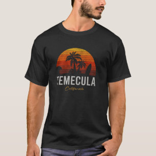 Temecula California Retro Surfer Vintage Beach T-Shirt