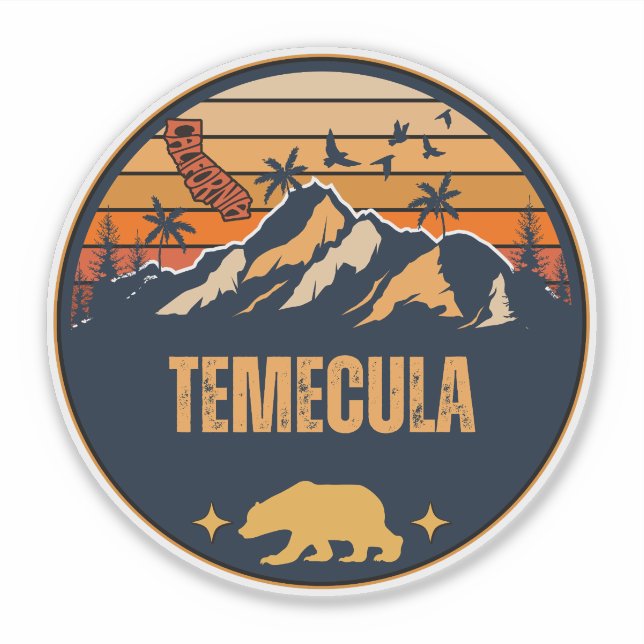Temecula, California Sticker (Front)