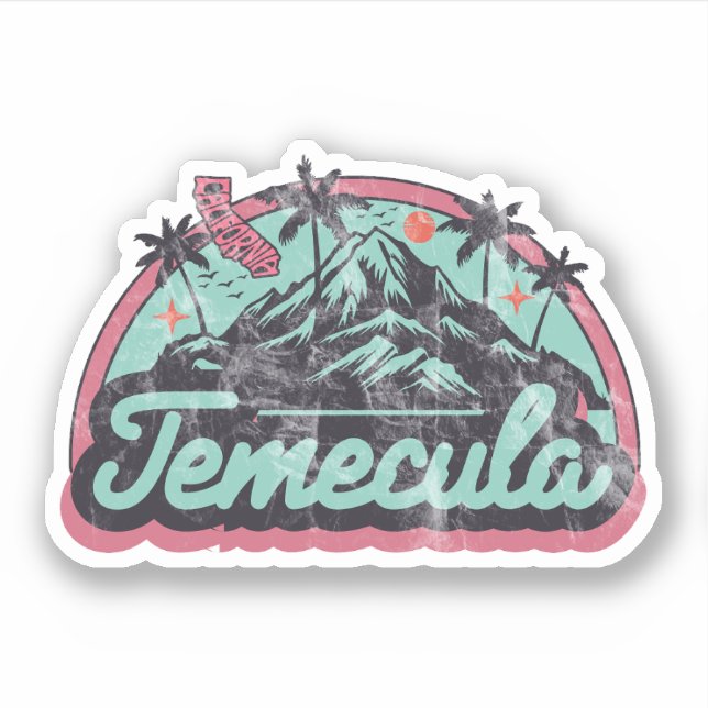 Temecula, California Sticker (Front)