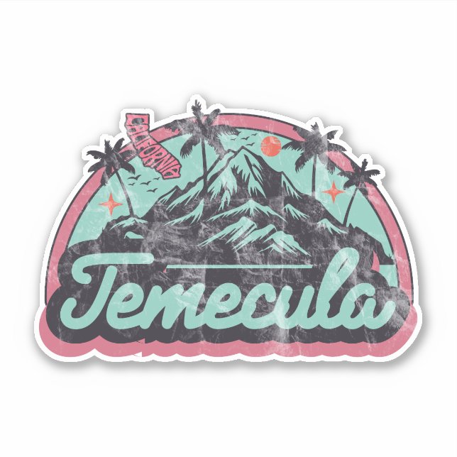 Temecula, California Sticker (Front)