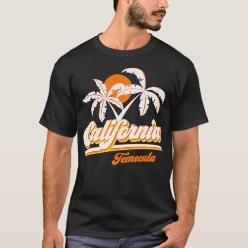 Temecula California USA Retro 70s Summer Vacation  T_Shirt