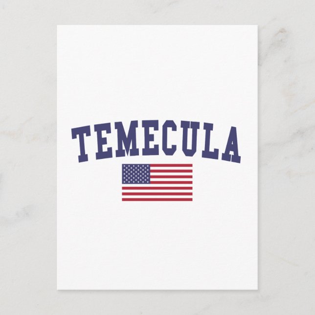 Temecula US Flag Postcard (Front)