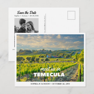 Temecula Wedding Weekend Winery Save the Date Postcard