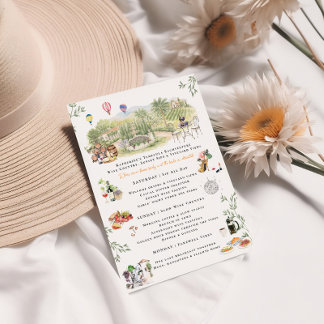 Temecula Wine Country Bachelorette Itinerary Invitation