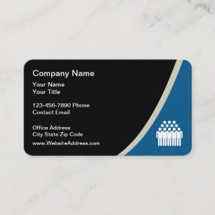 Temp Staffing Agency Glossy Business Cards