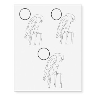 Temp. Tatoo - Falcon on Post Temporary Tattoos