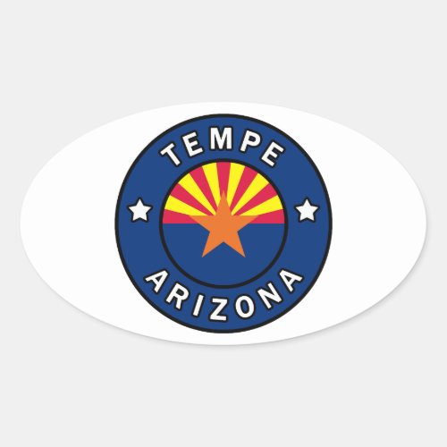 Tempe Arizona Oval Sticker