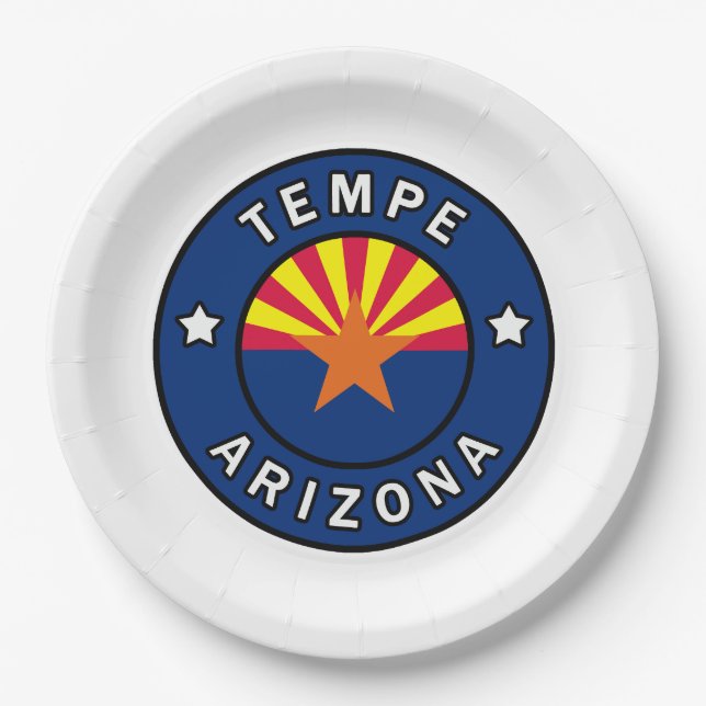 Tempe Arizona Paper Plates (Front)