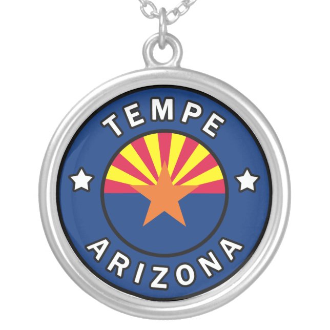 Tempe Arizona Silver Plated Necklace (Front)