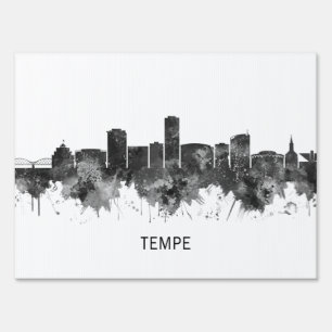 Tempe Arizona Skyline BW Sign