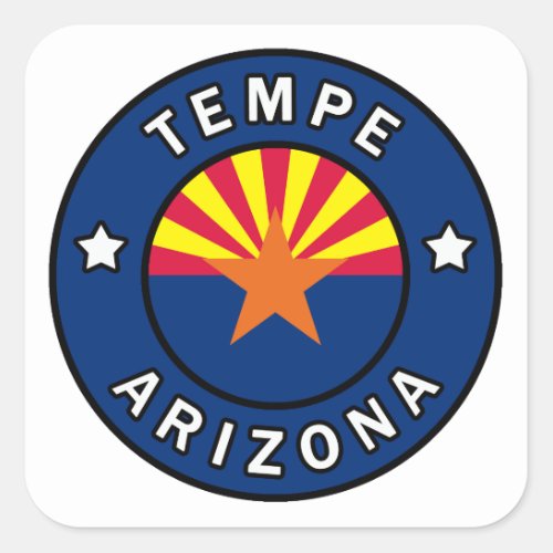 Tempe Arizona Square Sticker