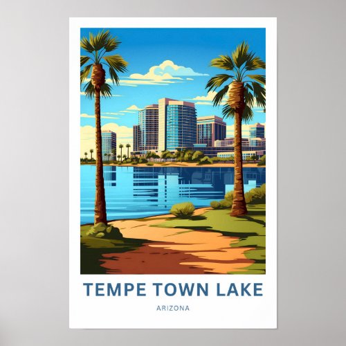 Tempe Town Lake Arizona Travel Print