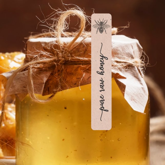 Temper proof kraft Honeybee Apiary jar seal Labels (Creator Uploaded)
