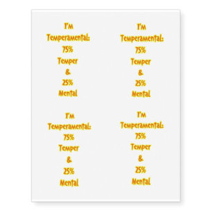 Temperamental Temporary Tattoos