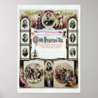 Temperance Album - Circa 1871 Poster