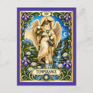 Temperance Cat Tarot - Harmony and Balance Postcard