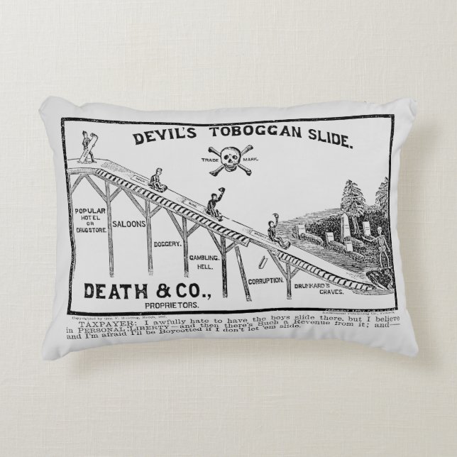Temperance Movement, 1887 Accent Pillow (Front)