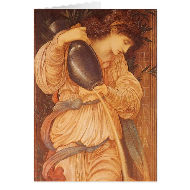 Temperantia by Sir Edward Coley Burne-Jones Cards (Front)