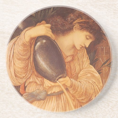 Temperantia by Sir Edward Coley Burne_Jones Coaster