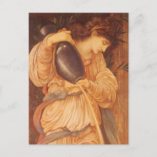 Temperantia by Sir Edward Coley Burne_Jones Postcard