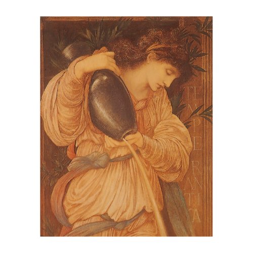 Temperantia by Sir Edward Coley Burne_Jones Wood Wall Art