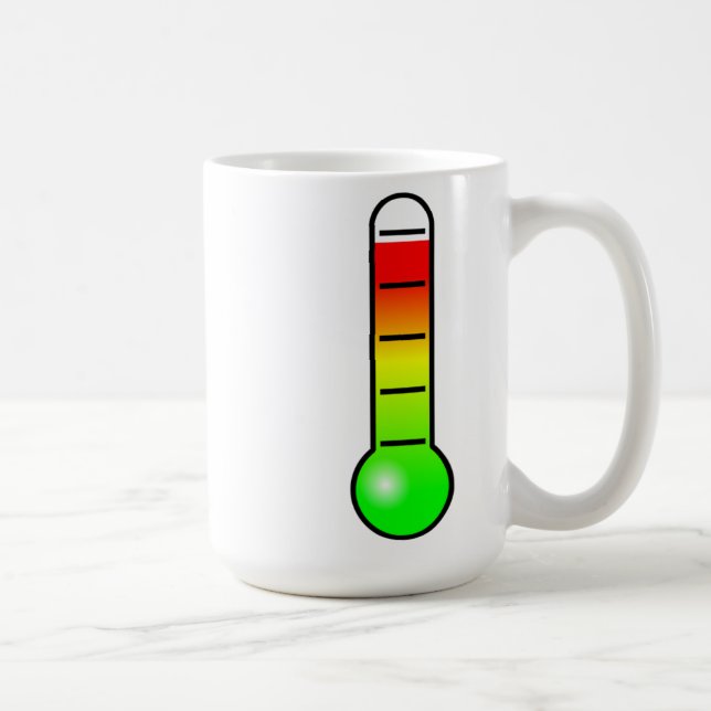 Temperature Thermometer Coffee Mug (Right)
