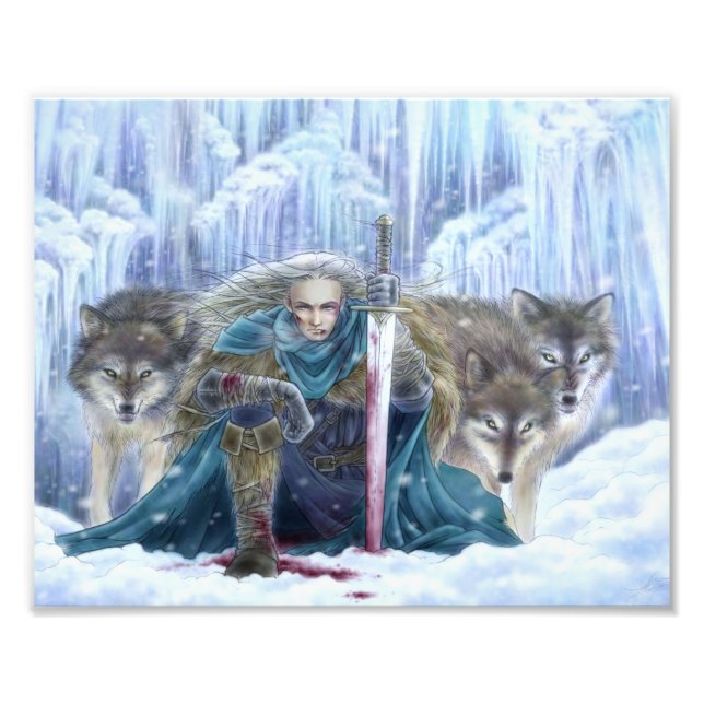 Tempest of Ice Fantasy Art Photo Print (Front)