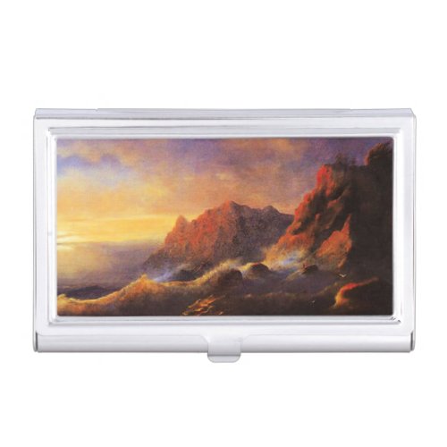 Tempest Sunset fine art by Ivan Aivazovsky Business Card Case