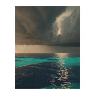 "Tempest's Embrace" Wood Wall Art