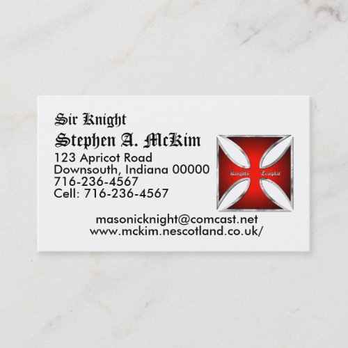 Templar Business Card Template