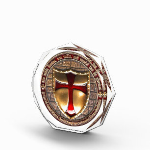 TEMPLAR COIN. ACRYLIC AWARD
