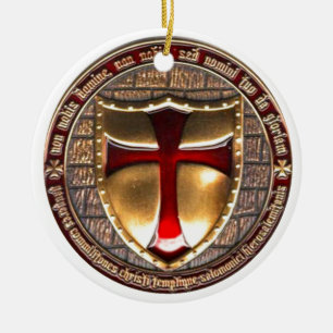 TEMPLAR COIN. CERAMIC ORNAMENT