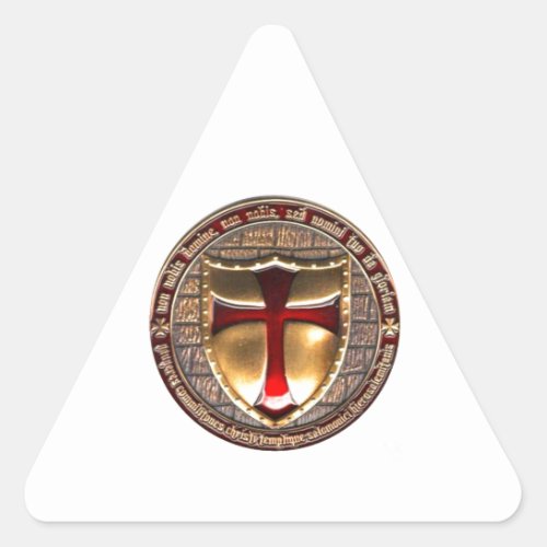 TEMPLAR COIN TRIANGLE STICKER