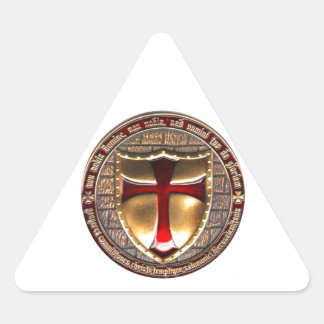 TEMPLAR COIN. TRIANGLE STICKER