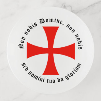 Templar cross and templar slogan trinket tray