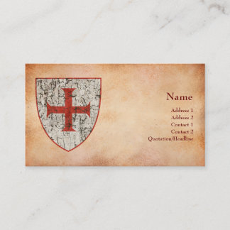 Templar Cross, Distressed Business Card