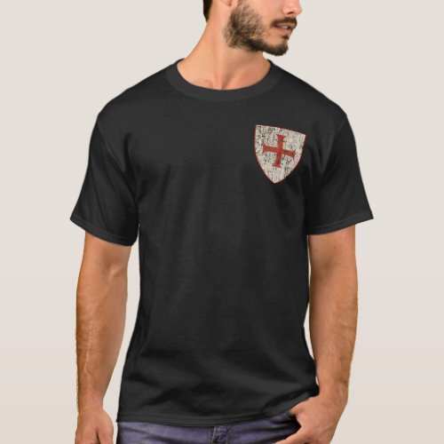 Templar Cross Distressed T_Shirt