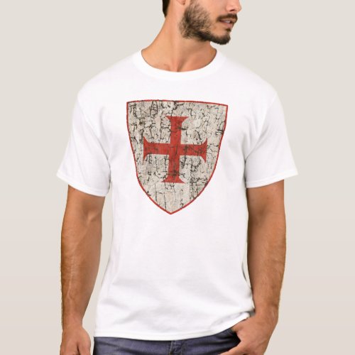 Templar Cross Distressed T_Shirt