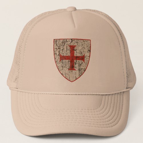 Templar Cross Distressed Trucker Hat