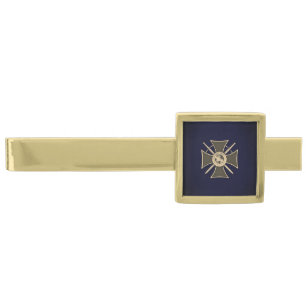 Templar Cross Gold Finish Tie Bar