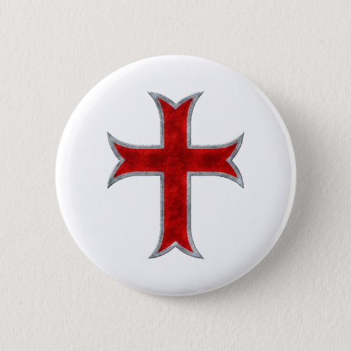 Templar Cross Pinback Button