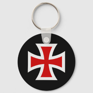 Templar Cross Premium Knightly Honor Fine Art  Keychain