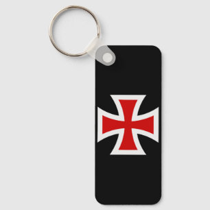 Templar Cross Premium Knightly Honor Fine Art  Keychain