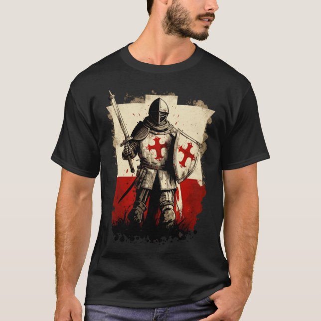 Templar Cross Templar Knights Christians T-Shirt (Front)