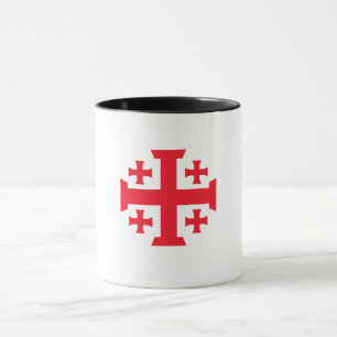 Templar Crusader Jerusalem Cross Coffee Mug