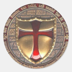 TEMPLAR EMBLEM CLASSIC ROUND STICKER