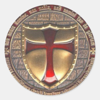 TEMPLAR EMBLEM CLASSIC ROUND STICKER