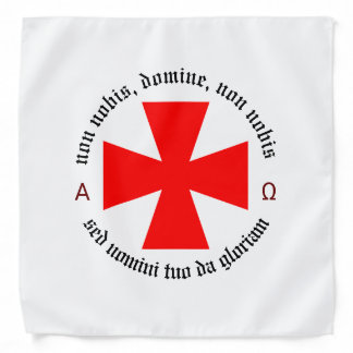 Templar Knight Alpha-Omega Non Nobis Domine Bandana