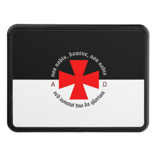 Templar Knight Alpha-Omega Non Nobis Domine Hitch Cover